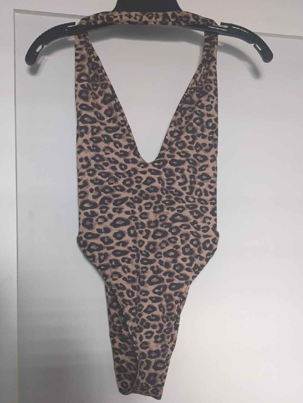 iNAMORATA Leopard Print Swim Top - Brown & Black